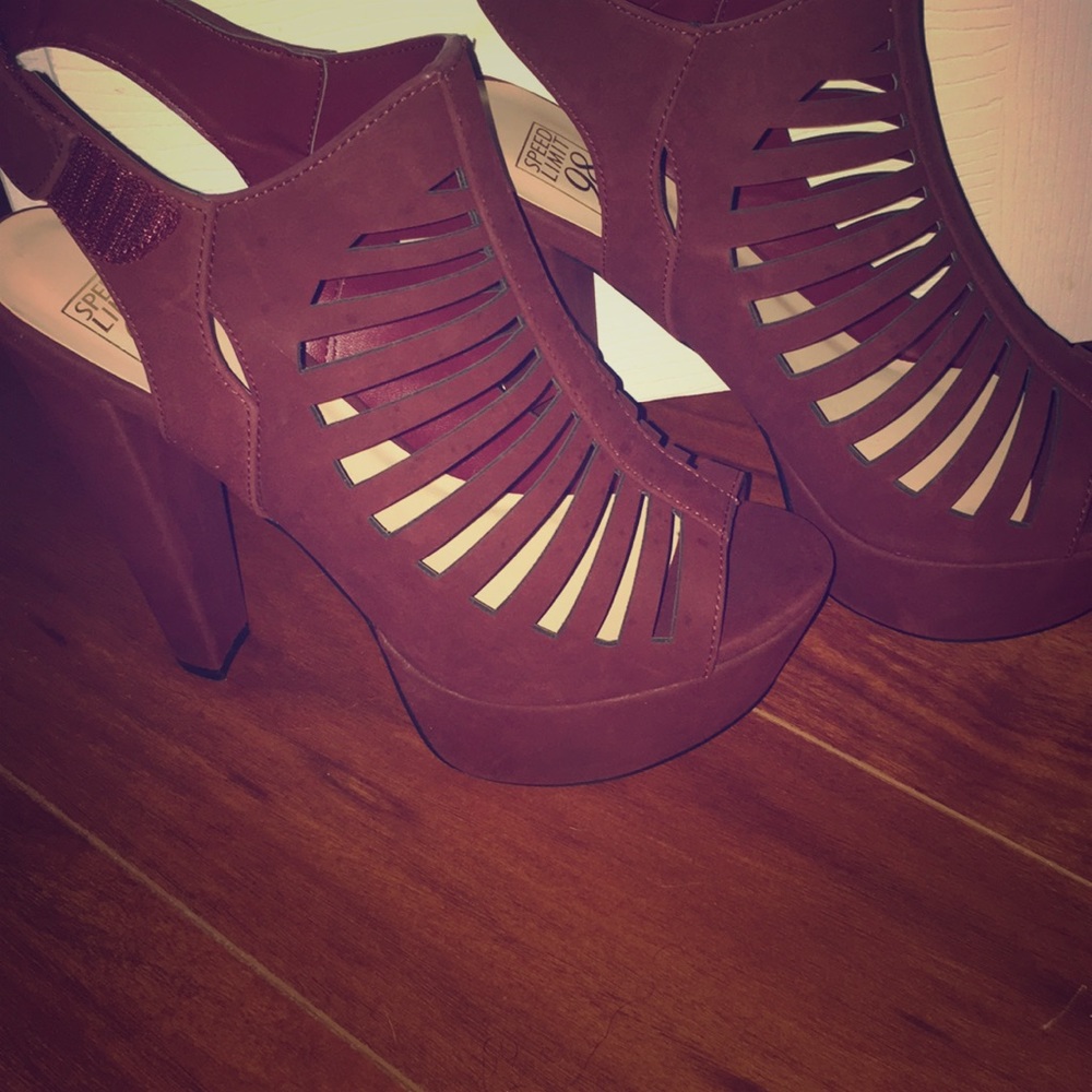 Maroon color heels